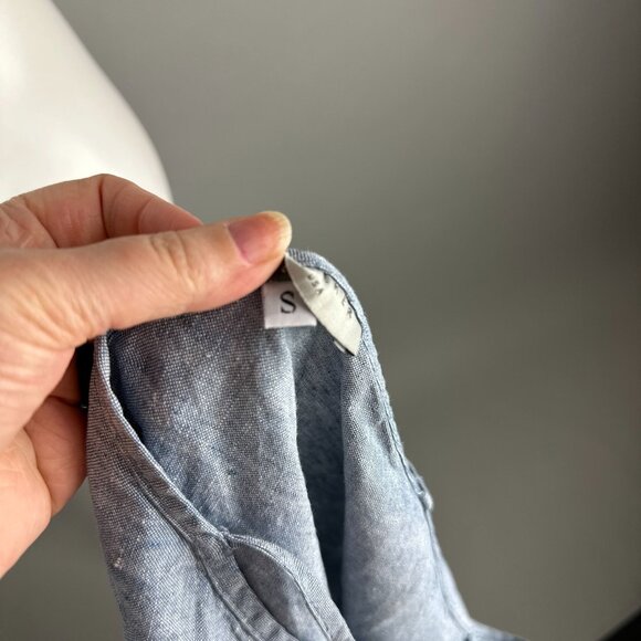 Bryn Walker Denim Chambray Spaghetti Strap Tank Dress Tunic & Jacket Set Small - Picture 10 of 11